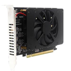 PCI-E X16 NVME <span class=keywords><strong>M</strong></span>.2 MKEY SSDRAIDアレイ拡張アダプターマザーボードPCI-Eスプリットカード4ディスクSSDアレイカード (冷却ファン付き) - Product Image 1