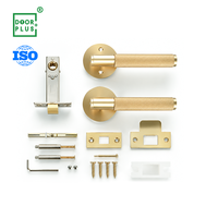 Poignée de porte moderne de luxe Doorplus, poignée de passage intérieure en laiton, poignée à levier chromée argentée, style antique, populaire