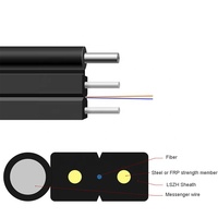 Cable de Fibra Óptica KICO de 4 Hilos, Acero/FRP, para Exteriores, 1-5KM, Revestimiento LSZH/PE, Certificado ISO9001, OEM