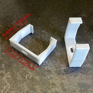 <b>White</b> Socket <b>Bracket</b> Set 6.1x4.6cm 3D Printed Single-Side Wall Mount For Power Board Cable Management - Product Image 4