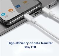 Câble de charge et de données rapide PD de type C mâle à type C mâle pour téléphones portables et tablettes