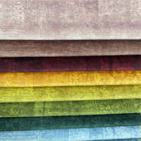 Tissu d'ameublement de haute qualité en microfibre tricotée douce, imprimé à pois, velours hollandais, pour canapé, chaise, coussin