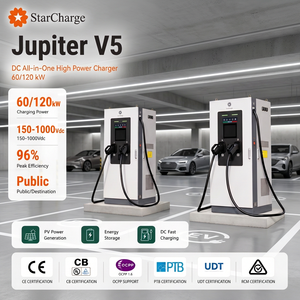 Cargador Rápido de CC para Carreteras Starcharge Jupiter V5 60kW GBT 150-950Vdc 200A de Alta Eficiencia con Enchufe de CA Integrado - Product Image 1