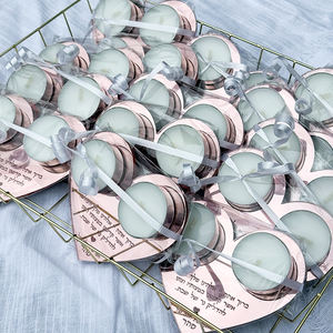 जेविश शब्बत सेट गुलाब सोने की ऐक्रेलिक मेजुआ और दिल मोमबत्ती ट्रे के साथ सोने की ऐक्रेलिक मेज़ुआ - Product Image 3