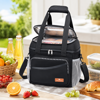 Sac isotherme de pique-nique PEVA anti-fuite en aluminium, épais, double isolation, 20L, avec fermeture éclair, pour activités extérieures