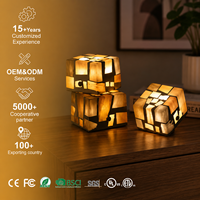 Lampe de table LED en ciment moderne, style barre de gypse minérale à cristaux de sucre écrasés, ambiance apaisante, lumière décorative de Noël, veilleuse, en promotion