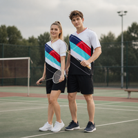 Kaos Badminton Voli Tenis Meja Custom Sablon Heat-Transfer Ramah Lingkungan Anti UV Cepat Kering Grosir Langsung dari Pabrik