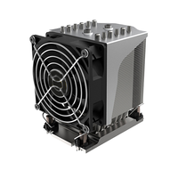 Refroidisseur de processeur de serveur 4U, dissipateur thermique, 50 000 heures, TDP 250 W, LGA4094 SP3 TR4 pour AMD EPYC 7742, cuivre aluminium, 4 broches PWM, deux ventilateurs à billes, refroidissement