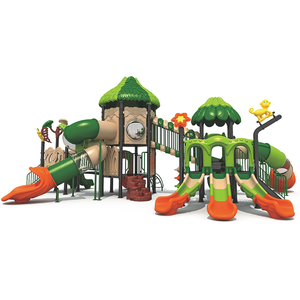 Aire de jeux pour enfants sur mesure, thème jungle tropicale, multi-tours, <span class=keywords><strong>avec</strong></span> tunnel tubulaire et plusieurs toboggans, pour l'extérieur - Product Image 2
