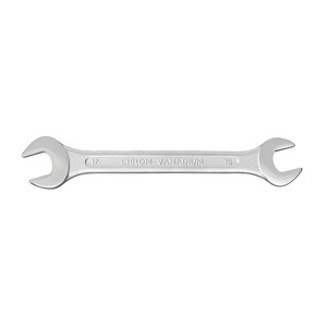 Llave de Boca Doble Fervi 17x18 mm, Acero al Cromo Vanadio, Métrica, Hexagonal, Grado Industrial, Mordazas Lisas - Product Image 1