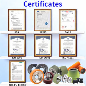 Customized POM Coated Bearing <b>Rubber</b> Roller Wheel Nylon Roller Unpowered <b>Polyurethane</b> Roller - Product Image 3