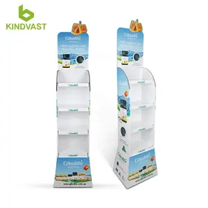 retail promotional 4 tier cardboard floor honey display stand for store display