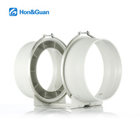 Ventilateur de gaine électrique à flux mixte en PP, haute pression d'air, roulement à billes, durée de vie 50000H, double vitesse, IP44, OEM/ODM pour culture hydroponique