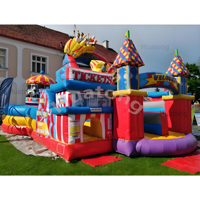 Huatong Hupfburg Combo gonflable parc d'attractions toboggan gonflable coloré carnaval thème parc gonflable château plein d'entrain pour les enfants