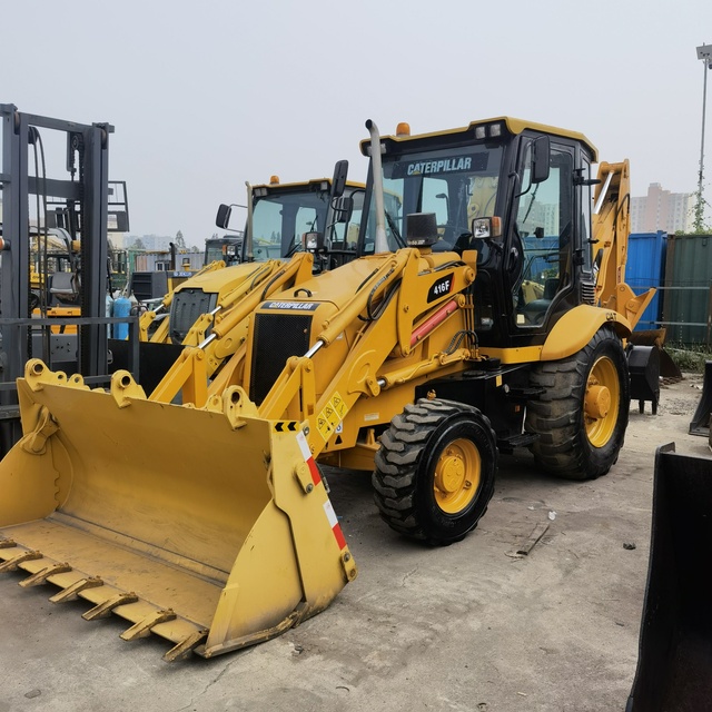 Caterpillar 416E Japanese Used Backhoe Loader on Sale Second Hand Original Shanghai Mini Hydraulic Pump 2017 Model Motor & Gear