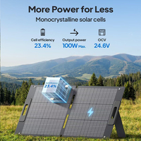 Panneau solaire BLUETTI 100W pour centrale électrique portable EB3A AC2A AC50B AC70P AC180P chargeur solaire pliable mains libres pour camping-car