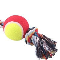Jouets pour chiens à mâcher des dents en corde de coton propre Jouet pour animaux de compagnie en forme de Y Jouet en corde de coton avec balle de tennis