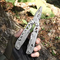 Pince multifonction légère 16-en-1 en acier inoxydable, couteau pliant, scie, ciseaux avec étui en nylon pour le camping, les activités de plein air et l'EDC