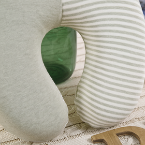 Microperle de Massage pour le cou en forme de U, 1 pièce, tissu respirant à l'air pliable, simple et rayé, en Polyester/coton, vente en gros - Product Image 1