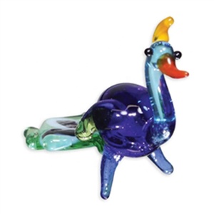 แก้วมูราโนสไตล์เพนนีนกยูงแฮนด์เมดฟิลลิสนกยูงทำในรูปแกะสลักแก้วขนาดเล็กของจีน - Product Image 2