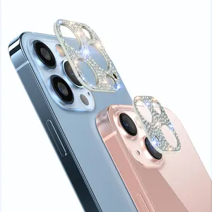 适用于iPhone 13 Pro/Pro Max的豪华后置摄像头胶片保护器钻石镜头贴纸