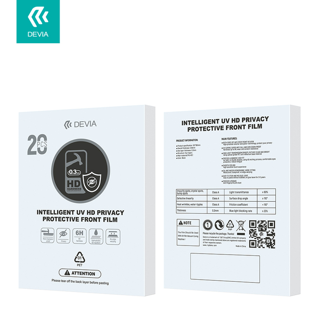 For 0.3mm 3D/2.5D Soft TPU UV HD Anti-Spy Privacy Film Screen Protector 10Pcs CE/FCC/ROHS Certified for Mobile Phone