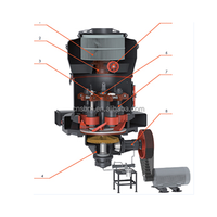 Molino Raymond de 3-25 t/h para molienda de polvo de piedra caliza con descuento para minería, con componentes principales: motor, cojinete, PLC