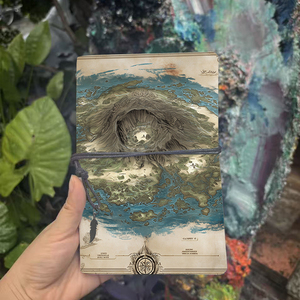 Cuaderno retro grueso de 160 páginas, ideal para notas de estilo de cliente de <span class=keywords><strong>peluqueros</strong></span> y horarios de citas con mapa de un volcán - Product Image 2