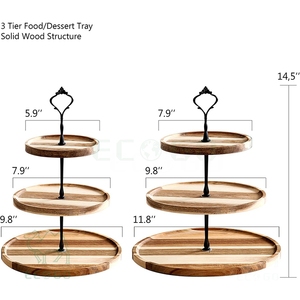 Soporte para cupcakes para 24 cupcakes, bandeja para servir escalonada de madera, bandeja decorativa para servir en la cocina, bandeja para postres - Product Image 4