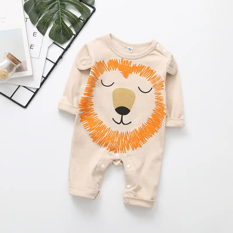 Spring And Autumn Men's And Women's Romper Clothes Newborn Long Sleeve Cotton Jumpsuit Baby Baby Clothing Europe and America
