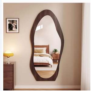 Produits tendance 2025, personnalisation d'usine, cadre en bois de mangue, nouveau design, vague, grande décoration murale de pleine longueur, debout au sol - Product Image 1