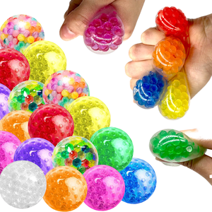<b>Squishy</b> Ball Rubber Water Bead Gel Sensory Stress Ball Fidget Toy Stress Relief <b>Squishy</b> Ball for Kids and Adults for Girls - Product Image 1