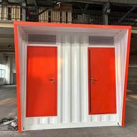 Inodoro Público Prefabricado Moderno y Creativo con Panel Sándwich, WC Móvil para Parques de Atracciones y Lugares Turísticos al Aire Libre