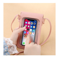 Nouveau design Sacs bandoulière en PU tendance Portefeuille pour téléphone portable Pochette à fermeture éclair Étanche Écologique Réglable