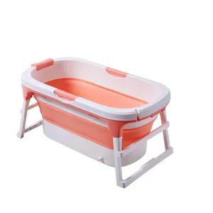 De gros bain baril baignoire-Baignoire pliable Portable en plastique pour adultes, seau sans fil pour la salle de bains, baignoire pour adultes