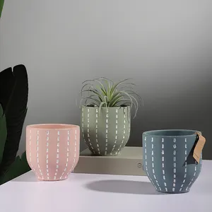 China factory supplies high quality custom color unique home decor mini cement plant flower pots