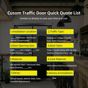 <span class=keywords><strong>Puerta</strong></span> Batiente de Doble Hoja de Acero Inoxidable para Cocina Industrial o Restaurante - Product Image 3