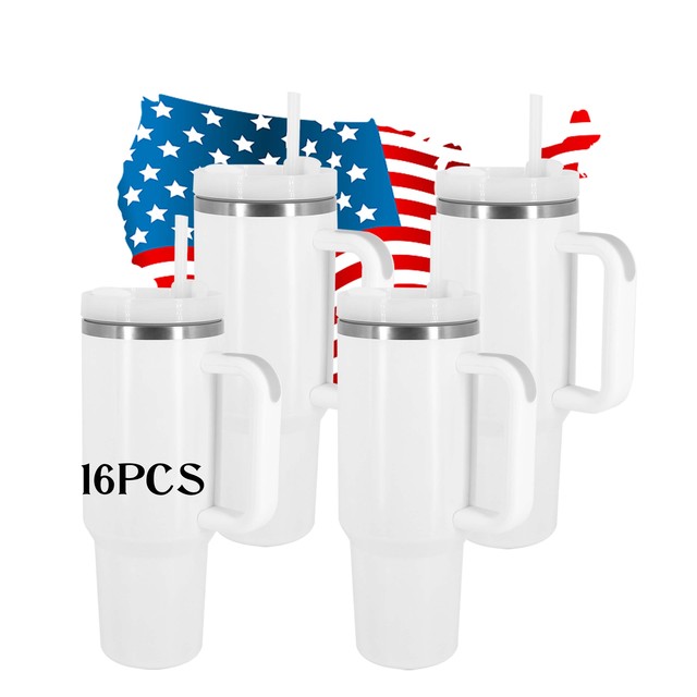 H2.0 40oz Custom Coffee Mug with Logo Stainless Steel Adventure Flowstate Sublimation Tumbler with Handle and Straw