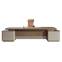 Bureau de direction de luxe en forme de L, table de bureau pour patron, mobilier de bureau en bois, design moderne, bureau de PDG