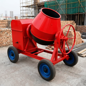 Hormigonera de 10.7 pies cúbicos sin tolva, con motor diésel y neumáticos 500/19 para construcción - Product Image 1