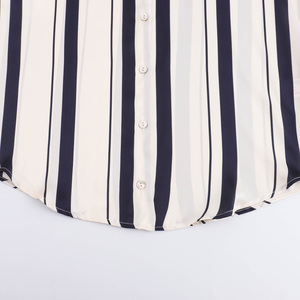 Chemise à manches longues à col rabattu, à rayures, à boutons, décontractée et tendance pour femmes, disponible en 4 coloris - Product Image 6