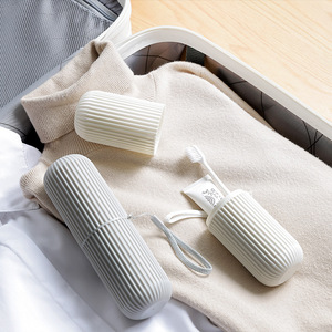 Support de <span class=keywords><strong>Brosse</strong></span> à Dents de Voyage Pratique avec Gobelet de Lavage, Ensemble Tasse à Brosser et à Rincer en Plastique, Boîte de Rangement pour Brosses à Dents pour la Vente en Gros - Product Image 2