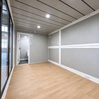 Bureau conteneur préfabriqué pliable, salle de direction portable pour chantier, structure en acier étanche pour chantier de construction