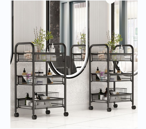 फैक्टरी तह रैक प्लास्टिक रैक चल डिजाइन स्टील भंडारण आपूर्तिकर्ताओं रसोई ट्राली - Product Image 4