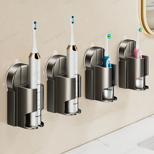 Electric Toothbrush Holder Wall Mounted Suction Cup Punch Free Bathroom Storage Rack - Product Image 2