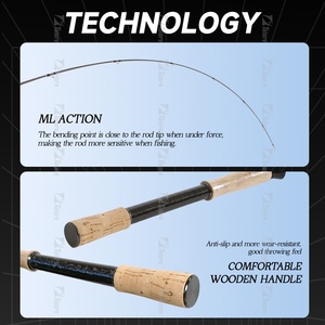Tolure fabrication 1.98m filature coulée <span class=keywords><strong>canne</strong></span> à pêche à haute teneur en carbone poignée en liège pas cher <span class=keywords><strong>canne</strong></span> à pêche en eau salée - Product Image 5