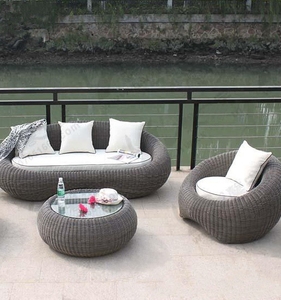 Ensemble de canapés en rotin PE durables pour l'extérieur, chaises de loisirs en rotin pour jardin, terrasse, cour, mobilier d'extérieur - Product Image 2