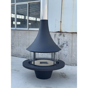 Cheminées intérieures en bois modernes pour la maison 360 °   Verre résistant aux hautes températures, montage au plafond suspendu, rotation libre, 1000 mm - Product Image 2