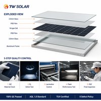 Panel Surya 730W 750W 800W Tipe-N Bifasial Half-cut Kaca Ganda TW Solar Efisiensi Tinggi Garansi 30 Tahun Modul PV