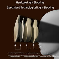 Masque oculaire chauffant sans fil HEBZHENG HZ-K3 3D, anti-lumière, rechargeable, pour la maison et les voyages, compresse chaude, massage, sommeil - Vente chaude